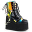 5 1/2" PF Lace-Up Ankle Boot w/ PVC Harnesss, Side Zip Pleaser Demonia SWING/115