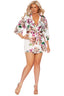 Charmeuse Kimono Robe With 3/4 Sleeves And Detachable Belt Elegant Moments 11048X
