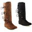 Microfiber Lace Over Mid Calf Boots Ellie 111/THOMAS