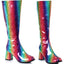 3 Knee High Rainbow Boots W/Zipper. Ellie 300/SUMMER/MULT