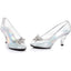 Silver 3" Heel Clear Pump W/ Butterfly Shoes Heels Ellie Sexy Ellie 305/CINDER/SLV