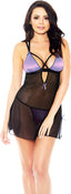 Satin & Mesh Babydoll Icollection 33011
