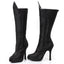 Black Glitter 4" Knee High Boot Women Shoes Boots Adult Ellie Halloween Sexy Ellie 420/VILLAIN/BLKG