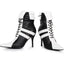 Black/white 45" Heel Ankle Referee Boot Shoes Boots Ellie Sexy Ellie 457/REF/BLKW