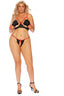 3 Pc. Set Lace Heart Pattern Bra Set Elegant Moments 55065X