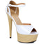 6" PEEPTOE SANDAL WITH WOOD PLATFORM Ellie 609/BILLIE/WHT