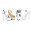 Chrome Platform Stiletto Sandals Ellie 609/CHROME