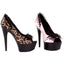6" Stiletto W/ 2" Platform. Satin & Lace Open Toe Pump Ellie 609/JEZEBEL/LEO