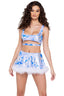Cloud Print Crop Top With Strap Roma 6302