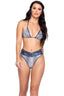 Snake Skin High-Waisted Shorts With Belt & Buckle Roma 6321