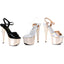 7" Stiletto W Rose Gold Platform Ellie 709/BRIA/CLR