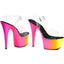 Ombre Platform Ankle Strap High Heels Ellie 709/RAINBOW