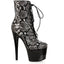 7" Stiletto Snakeskin Platform Ankle Bootie With Laces Ellie ELLIE 709-ZIA