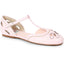 1 Flat With T-Strap And Cut Out Detail Ellie BP100/JULIE/PNK