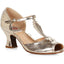 2.5 Heel Peep Toe T-Strap Shoe Ellie Bettie Page BP253/ROSE
