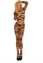 Zebra Stripes Bodystocking Plus Size Elegant Moments 1690Q