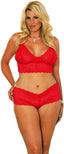 Cami Top & Booty Shorts Matching Set Plus Size Elegant Moments 3229X