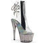 7" Heel, 2 3/4" Tinted Pf Open Toe Ankle Boot, Side Zip Pleaser Pleaser ADORE/1018CT