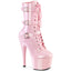 7" Heel, 2 3/4" Pf Lace-Up Front Ankle Boot, Side Zip Pleaser Pleaser ADORE/1043