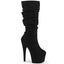 7" Heel, 2" PF Slouch Mid-Calf Boot, Inside Zip Pleaser Pleaser ADORE/1061
