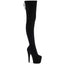 7" Heel, 2" PF Stretch Pull-On Thigh High Boot Pleaser Pleaser ADORE/3008