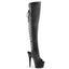 7" Heel, 2 3/4"Pf Open Toe/Heel Over-The-Knee Boot, Side Zip Pleaser Pleaser ADORE/3019
