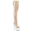 7" Heel, 2" PF Open Toe Thigh High Boot, Back Zip Pleaser Pleaser ADORE/3021