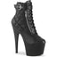 7" Heel, 2 3/4" Pf Lace-Up Front Ankle Bootie, Side Zip Pleaser Pleaser ADORE/700/05