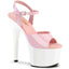 7" Heel, 2 3/4" Pf Ankle Strap Sandal Pleaser ADO709/BP/W