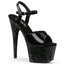 7" Heel, 2 3/4" PF Ankle Strap Sandal W/Mini Glitters Pleaser Pleaser ADORE/709MG