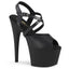 7" Heel, 2 3/4" Pf Peep Toe Criss Cross Strap Sandal Pleaser Pleaser ADORE/724