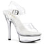 Sexy Platform Stiletto Clear Ankle Straps Peep Toe High Heels Shoes Pleaser Pleaser ALLURE/608