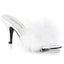 Cute Fluffy Marabou Trim Upper High Heels Mule Slippers Shoes Pleaser Fabulicious AMOUR/03