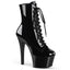 6" Heel, 2 1/4" PF Lace-Up Ankle BT, Side Zip Pleaser Pleaser ASPIRE/1020
