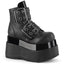 4 1/2" Tiered Pf Lace-Up Ankle Boot, Side Zip Pleaser Demonia BEAR/104
