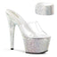 Ice Bling Ankle Cuffs W/ Rhinestone Platform Mules High Heels Shoes Pleaser Pleaser BEJEWELED/712RS