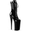10" Heel, 6 1/4" Pf Lace-Up Front Mid Calf Boot, Side Zip Pleaser BEYOND/1050