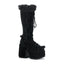 Goth Punk Faux Suede Rabbit Fur Knee High Platform Go Go Boots Shoes Pleaser Demonia CAMEL/311