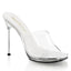 Sexy Metallic Stiletto Clear Upper Slip On Mules High Heels Shoes Pleaser Fabulicious CHIC/01