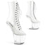 8" Heelless, 3" Pf Lace-Up Front Ankle Boot Pleaser CRAZE/1040C