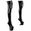 8" Heelless, 3" Pf Lace-Up Stretch Thigh Boot, Side Zip Pleaser CRAZE/3023