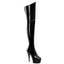 Sexy Angled Thigh High Zip Side Platform Stiletto Heel Boots Shoes Pleaser Pleaser DELIGHT/3010