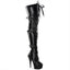 Sexy Triple Buckle Strap Lace Up Platform Stiletto Heel Boots Shoes Pleaser Pleaser DELIGHT/3028