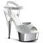 Chrome Platform Stiletto Jeweled Ankle Strap Sandal High Heels Shoes Pleaser Pleaser DELIGHT/609G