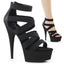 6" Heel, 1 3/4" PF Double Criss Cross Sandal, Back Zip Pleaser Pleaser DELIGHT/659
