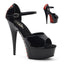 Corset Laced Peep Toe Platform Stiletto Sandals High Heels Shoes Pleaser DELIGHT/660FH