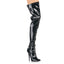 Sexy Zipper Side Stretch Thigh High Stiletto Heel Boots Shoes Pleaser Devious DOMINA/3000