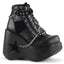 5" Star Cutout Pf Wedge Side Lace-Up Ankle Boot, Side Zip Pleaser Demonia DYNAMITE/101