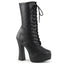 Sexy Platforms Inner Side Zipper Lace Up Mid Calf Heel Boots Shoes Pleaser Pleaser ELECTRA/1020