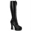 Sexy Side Zipper Lace Up Platforms Knee High Stack Heel Boots Shoes Pleaser Pleaser ELECTRA/2023